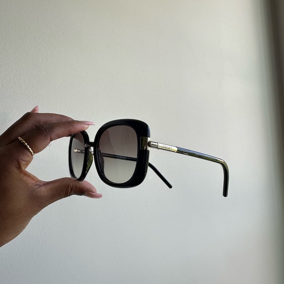 PRADA Womens Black & Gold Square frame shades SPR04W - Picture 6 of 10